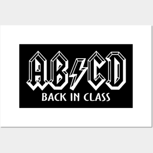 Funny Teacher ABCD Rocks Back To School Back In Class ABCD Posters and Art
